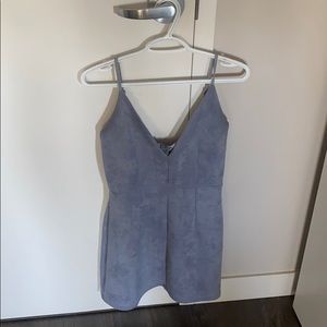Princess Polly Blue Suede Mini Dress (SizeM)